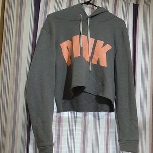 Pink Victorias Secret crop top hoodies